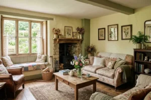 Featured image for 20 Cottagecore Living Room Ideas with Thrifted Finds